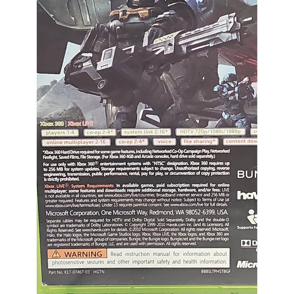 Halo Reach (Xbox 360, 2010)